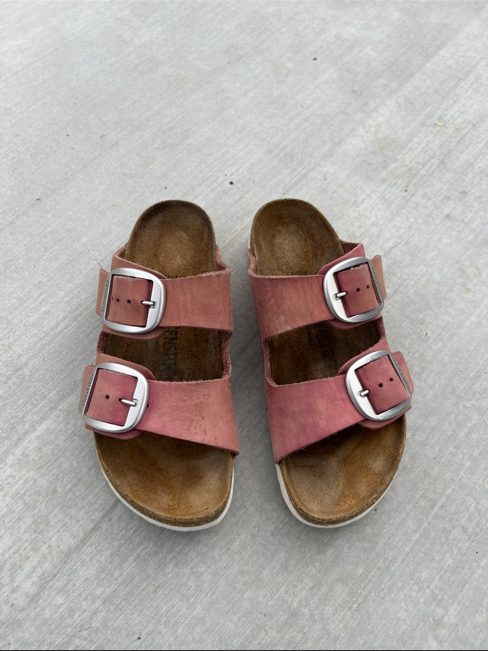 Birkenstock Pink Double-Buckle Slide Sandals
